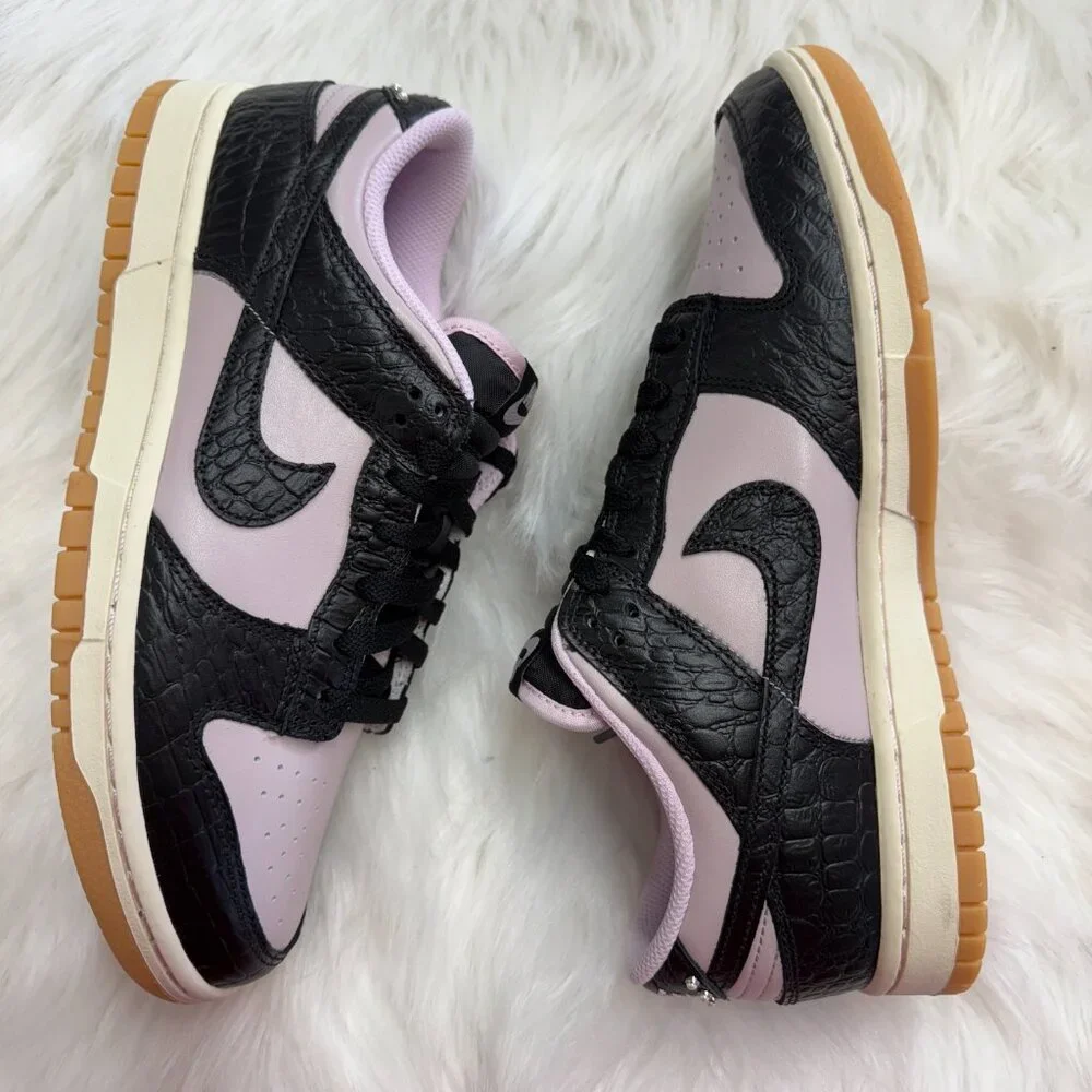 Nike Dunk Low Retro Mens Casual Shoes Black Pink HF9191-001 NEW Size 10 - Picture 4 of 6